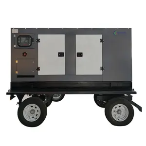 Génération d'énergie remorquable insonorisée 120KW/150KVA groupe électrogène diesel silencieux monté sur camion de remorque mobile portable