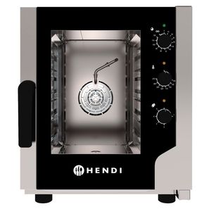 HENDI Horno de Convección y Vapor Comercial de 230V/3200W para 5 Recipientes GN 2/3, 550x754x(H)662mm - Product Image 1