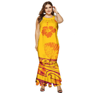 Puletasi polynesisches Meerjungfrau-Kleid hawaiianischer Stil formelles Abendkleid Ballkleid Hochzeit Maxi-langes Kleid für Damen - Product Image 3