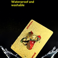 Cartes à jouer de luxe en PVC couleur or, imperméables, finition dorée et argentée, jeu de poker personnalisable, cartes en carton