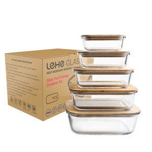 Brand new High Quality glass container food storage Glass Food Container