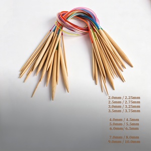 18 paires d'aiguilles à <span class=keywords><strong>tricoter</strong></span> circulaires en bambou 75 pièces <span class=keywords><strong>15</strong></span> tailles ensemble d'aiguilles à <span class=keywords><strong>tricoter</strong></span> à double pointe Kits d'outils de tissage - Product Image 6