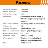 Niveau laser 2 lignes croisées, mini niveau laser certifié, portable, étanche, pour la mesure DIY à domicile