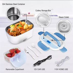 Fiambrera eléctrica portátil con logotipo personalizado, calentador de alimentos inalámbrico alimentado por batería - Product Image 4