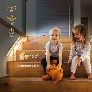 Motion <strong>Sensor</strong> Wireless <strong>Stair</strong> Wall Led Night Strip Cabinet <strong>Lights</strong> Indoor Outdoor <strong>Sensors</strong> Rechargeable 6000K Daylight - Product Image 1