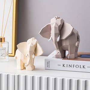 Home Decor Modern Animal Figurine Resin Abstract Geometric <strong>Elephant</strong> Decoration for Home Office <strong>Gift</strong> <strong>Sets</strong> Resin Crafts