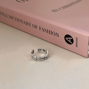 Silver Ruitai S925 Sterling Silver Square Smiley Face <b>Ring</b> Women Fashionable <b>Open</b> Design Everyday Wear - Product Image 2