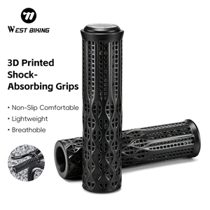 Poignées de guidon de vélo antidérapantes imprimées en 3D WEST BIKING, respirantes, en TPU, absorbant les chocs, accessoires pour guidon de vélo - Product Image 1