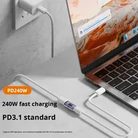 Adaptateur JILIAN DC Type-C Femelle vers Type-C Femelle 240W 8K60HZ Multifonction Mini en Alliage d'Aluminium pour Ordinateur Portable, Téléphone Mobile et LED