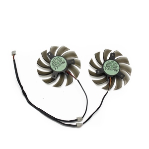 พัดลมการ์ดจอ T128010SM สำหรับ GIGABYTE <span class=keywords><strong>GTX</strong></span> <span class=keywords><strong>460</strong></span> 465 560 Ti 580 650 750Ti ขนาด 75 มม. 12V 0.20A รุ่น GT440 GT610 GT730 HD 6850 - Product Image 2