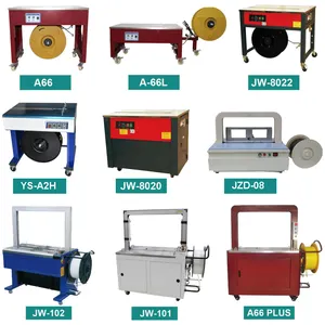 Plastic Strapping Belt Machine Fully Autom Plastic Pp Strap Band Belt Banding Carton Box Tying Side Bottom Seal Paper Rolls Automatic Strapping Machines