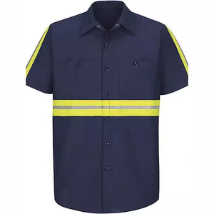 Vestes de travail réfléchissantes en polyester-coton de classe 2 ANSI avec logo personnalisé pour la protection des travailleurs, la soudure, la réparation automobile, les mines de charbon - Product Image 3