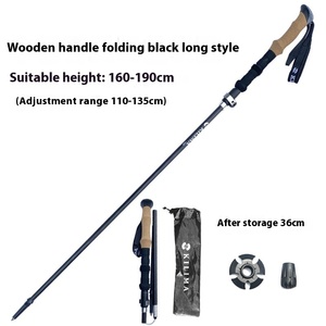 Bastone da <span class=keywords><strong>Trekking</strong></span> Pieghevole Regolabile per <span class=keywords><strong>Uomo</strong></span> e Donna, Manico in Sughero e Ferro EVA, 3 Sezioni, Capacità 150kg, CZ CZ08 per Alpinismo - Product Image 6