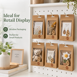 <b>Windowed</b> Hang-Tab Recyclable Art Paper Boxes with UV Coating Modern Design Customizable for Gift Packaging - Product Image 4