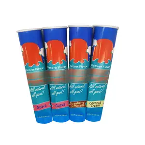 Custom Calippo Tube Ice Cream Packaging Paper Cup Container Ice Cream Squeeze Paper Tube With Paper Lid