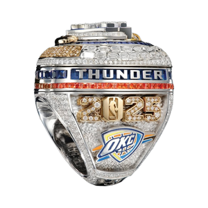 Chất lượng cao 2025 New OKC sấm sét bóng rổ vô địch Vòng Thời Trang người đàn ông hợp kim vòng quà tặng cho người hâm mộ - Product Image 5
