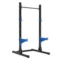 Half Rack Power Rack avec crochets en J et bras de sécurité, barre de traction, équipement de musculation pour salle de sport commerciale et usage domestique