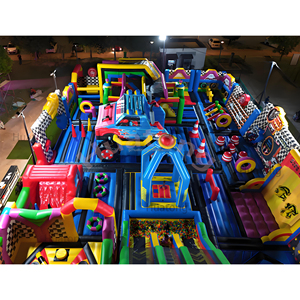HuatongLarge divertissement gonflable trampoline saut d'amusement voiture de course parc à thème grand parc gonflable de toboggan de rebond à <span class=keywords><strong>vendre</strong></span> - Product Image 6