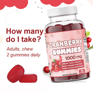 Hezong Cranberry Gummies meningkatkan fungsi imun urin kesehatan meningkatkan penampilan kulit manfaat antioksidan 1000 mg - Product Image 6