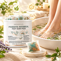 Boules de bain de spa de luxe aux sels d'Epsom et aux extraits botaniques fermentés, aux hamamélis naturel, pour les soins des pieds rafraîchissants, vente en gros