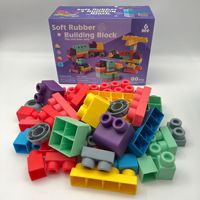 Rompecabezas Creativo para Niños, Juguete Educativo Temprano para Preescolar, Bloques de Construcción de Goma Suave de Gran Tamaño y Coloridos para Niños Pequeños