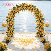 Arrangement floral personnalisé arc de fleur de bougainvillier rose vif pour la fête de mariage