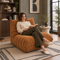 Camel Chenille Caterpillar Sofa, rahmenlos, einteilig, vakuumkomprimiert, für Leseecke und Zuhause