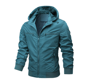QFZ563 - Veste pour <span class=keywords><strong>homme</strong></span> <span class=keywords><strong>de</strong></span> qualité supérieure, design personnalisé, vêtements d'extérieur printemps-automne, logo imprimé, imperméable, détachable - Product Image 1