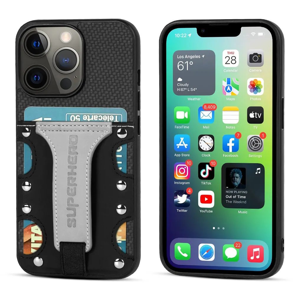 Étui de téléphone portefeuille en cuir personnalisé pour Galaxy S24 Ultra pour iPhone 15 14 13 12 11 Pro Max étui de téléphone de protection d'objectif d'appareil photo
