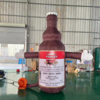 Danseur gonflable adapté aux besoins du client d'air de main de vague de bouteille de bière pour la publicité