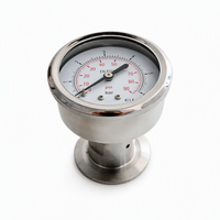 Manomètre à diaphragme industriel YTP60 avec acier inoxydable 304, plage de mesure 0-90 psi