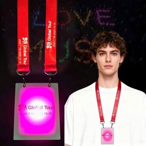 Bulk LED Chest Badges - OEM/ODM Plastic Light-Up Lanyard for Corporate Parties & Promotional <b>Gifts</b> - Product Image 1