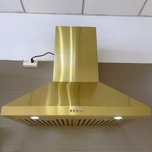 <span class=keywords><strong>Hotte</strong></span> murale de <span class=keywords><strong>cuisine</strong></span> intelligente de luxe 2023, couleur cuivre, or titane - Product Image 2