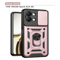 Étui de téléphone Lichicase Armor Design Push Window Soft TPU Hard PC pour Tecno Pova Curve 2, coque antichoc