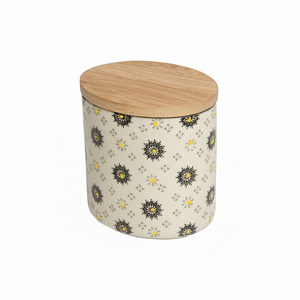 Boîte ovale gris clair/noir/jaune Outils pour herbes et épices Outils et gadgets de cuisine Rangement et organisation des aliments - Product Image 1