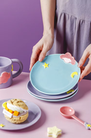 Tasse nuage à café en céramique avec cuillère tasse 3D en forme de gâteau avec logo