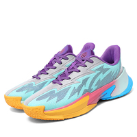 Chaussures de basket-ball professionnelles pour hommes, baskets multicolores en mesh, chaussures de sport basses, chaussures de terrain athlétiques antidérapantes pour hommes