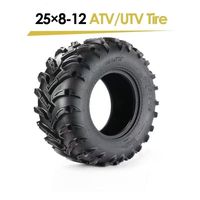 Nouveau pneu tout-terrain sans chambre à air pour ATV/UTV 25X8-12 25X10-12, caoutchouc épaissi à bande de roulement profonde, haute qualité pour boue et sable