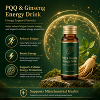 Shot Énergisant PQQ Ginseng – Fabricant OEM/ODM – Complément Anti-Fatigue – Soutien Énergétique Cellulaire