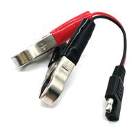 Câble de déconnexion rapide 12V SAE 2 broches, 3 pieds, SAE vers pince de batterie, câble d'extension