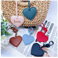 Nouveau Pendentif de Sac en Cuir PU en Forme de Cœur YY, Breloque de Sac à Main, Cadeau de Noël, Breloque pour Sac Fourre-tout et Sac à Dos