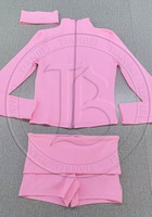 Nouveautés Y2K : Ensemble loungewear 2 pièces pour femme avec veste zippée et short patchwork color block, personnalisable avec logo