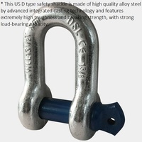 Pasadores de Grillete Tipo Americano Personalizados, Diámetro de Pasador de 3mm, Fundición Integrada, 0.5in, 0.75in, 1in, 1.5in, 2in, 2.5in, Grilletes en D Galvanizados con Pasador Roscado