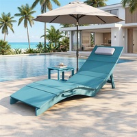 Chaise longue pliante pour piscine en HIPS, anti-flottante, transat d'extérieur robuste, mobilier de patio pour hôtel, plage et terrasse ensoleillée