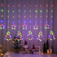 Guirnalda de Luces de Navidad de 3M con 100 LED, Cortina de Luces de Hadas Colgantes para Ventana, Luces LED de Navidad para Decoración de Habitaciones Circulares, Paredes y Fiestas