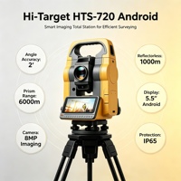 Station totale Android Hi Target HTS-720 4G Bluetooth IP65 robuste pour l'arpentage