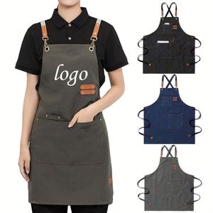 Tablier de barbecue d'été personnalisé pour femme, fin, résistant à l'huile et à la saleté, en toile de qualité, idéal pour le service traiteur et le nettoyage - Product Image 2