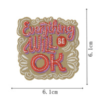 Patchs brodés en forme de cœur avec citations inspirantes, lettres d'énergie positive, appliques thermocollantes en tissu denim pour chapeaux et vêtements