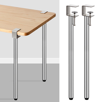 Pieds de table à pince en acier inoxydable, vente en gros, modernes, pour bar, bureau, table à café, table à manger, pieds de table réglables à pince