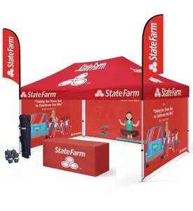 Tienda de campaña con dosel personalizada 10x10 Camping Sun Shelter-Series Party Portable Pop Up Canopy Event Tent